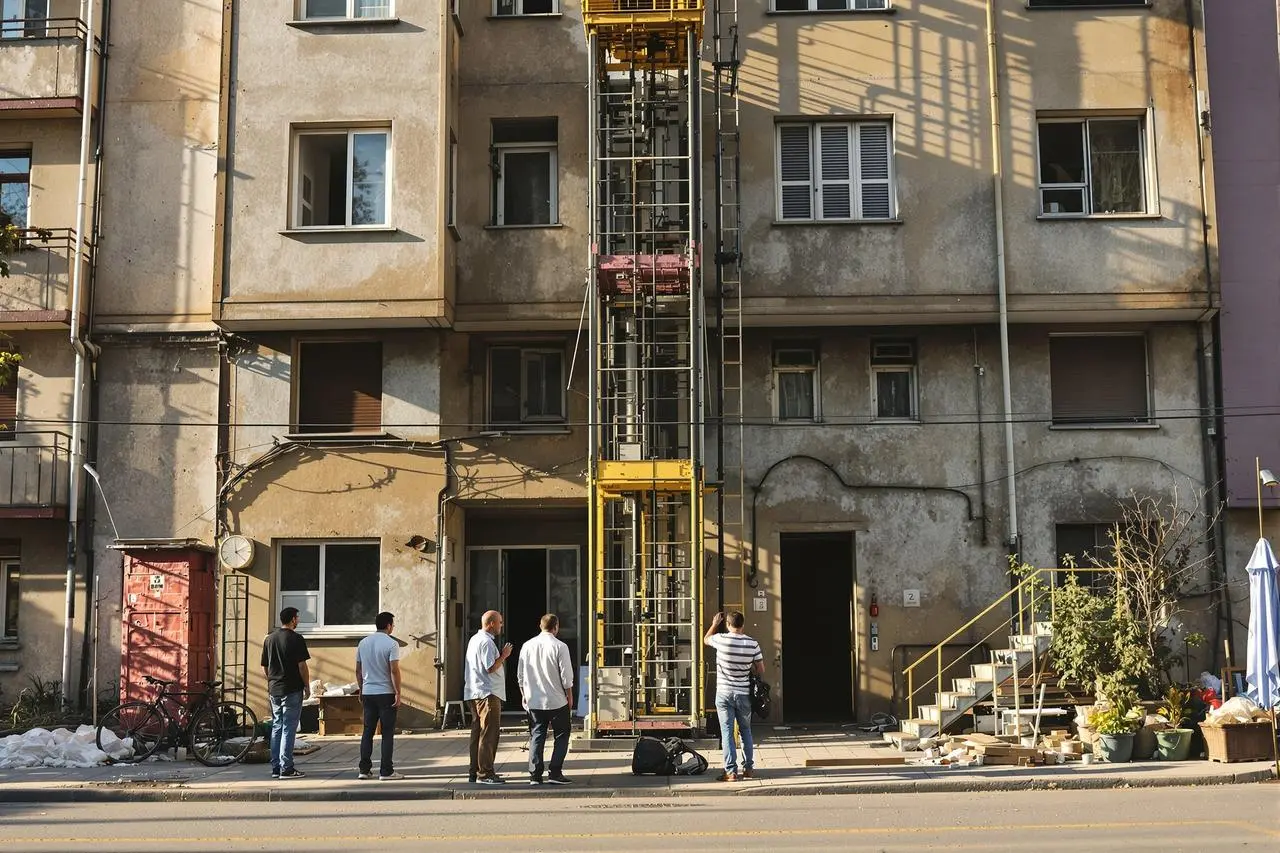 五一吃瓜网 - 老小区加装电梯引邻里纠纷，一楼住户和楼上住户吵翻了